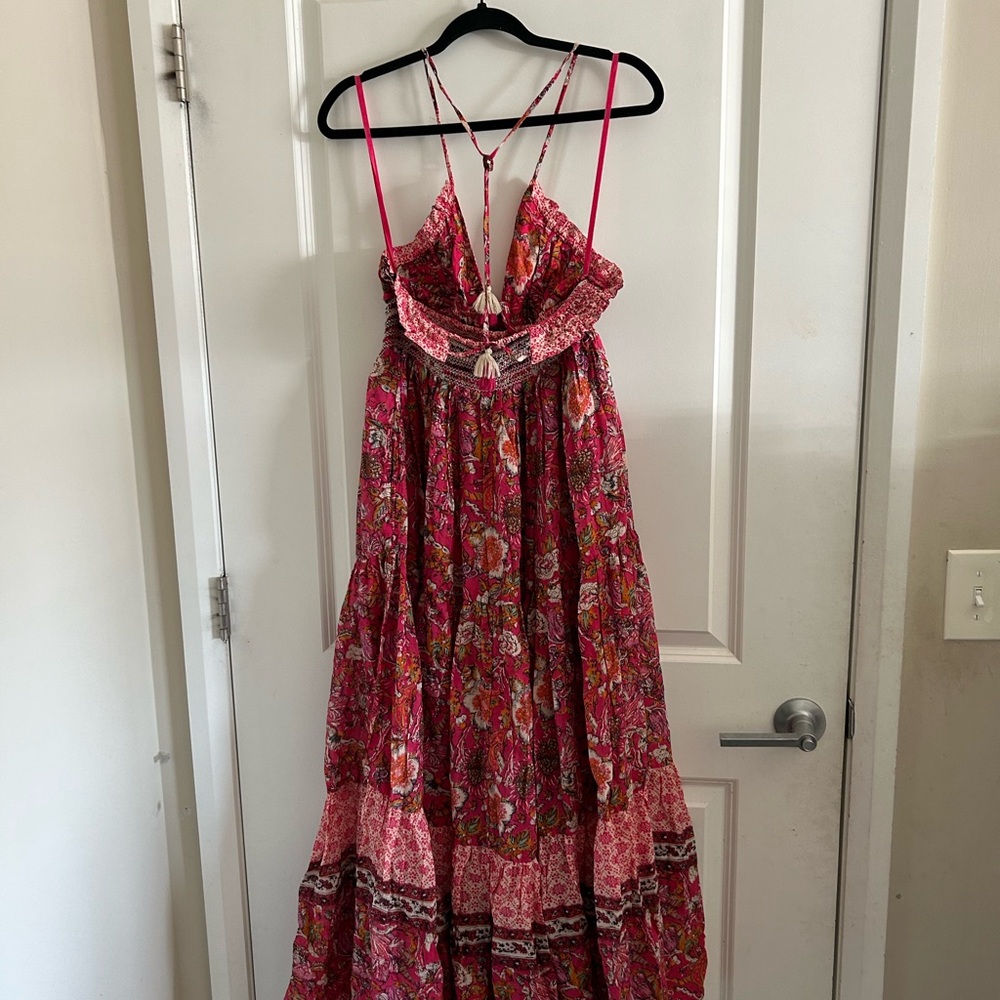Free People Pink and Cream Floral Smocked Tank - Picture 10 of 12
